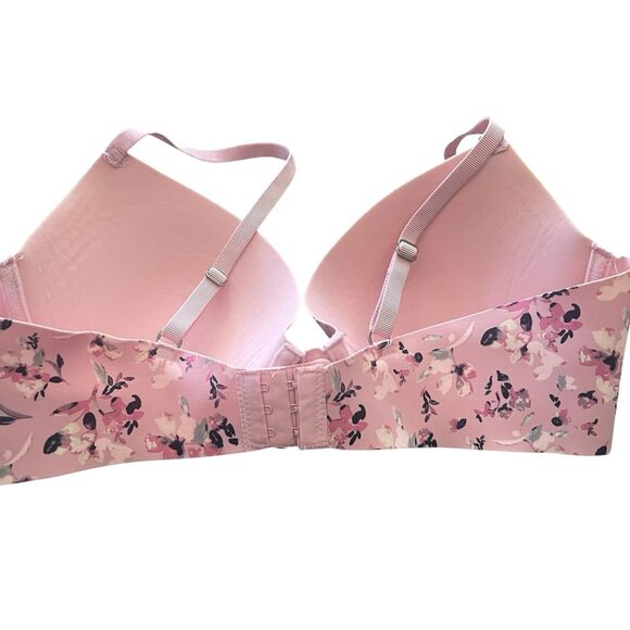 Lucky Brand Women's Size 36 C Pink Floral T Shirt‎ Push Up Bra - Picture 2 of 4